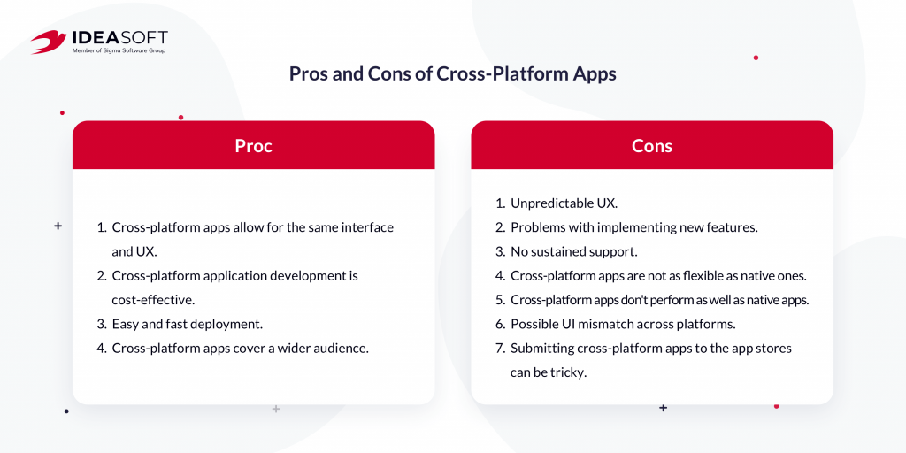 Pros and cons of cross-platform apps